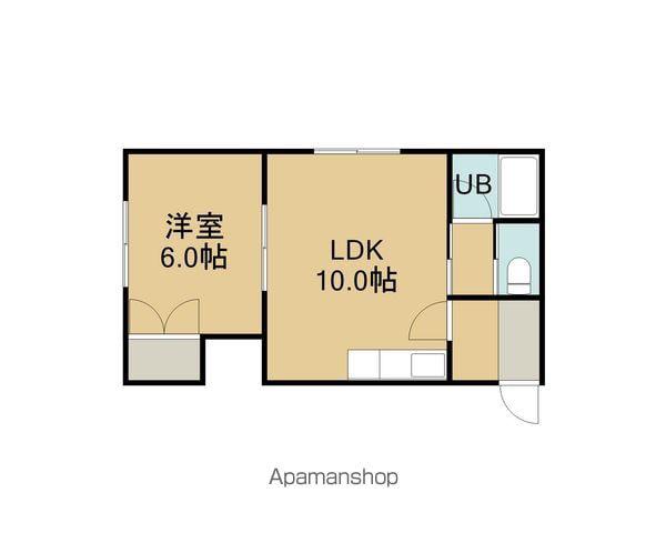 ハイツ駒場(1LDK/1階)の間取り写真