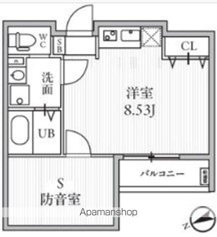 T＇S CUORE MUSE落合南長崎(ワンルーム/2階)の間取り写真