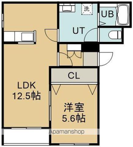 アンセリジェⅡ(1LDK/1階)の間取り写真