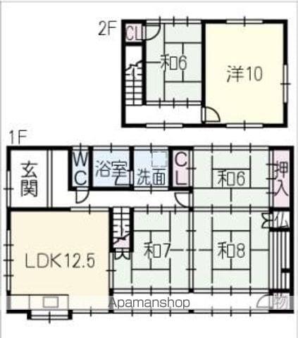 岐阜県美濃加茂市 2階建 築29年(5LDK)の間取り写真