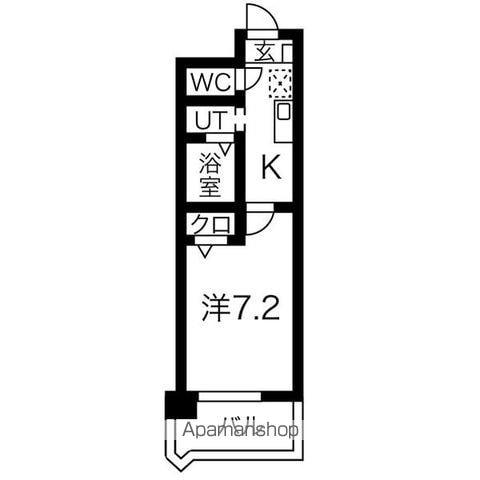 エクセレント21(1K/2階)の間取り写真