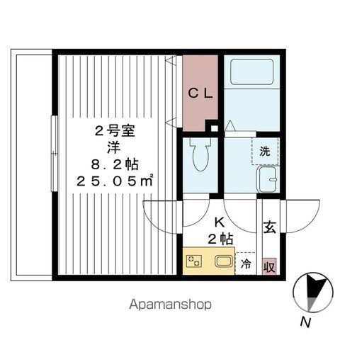 AJ八潮ノース Ⅰ(1K/3階)の間取り写真