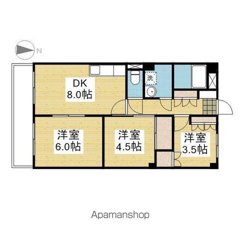 松山南マンション(3DK/1階)の間取り写真