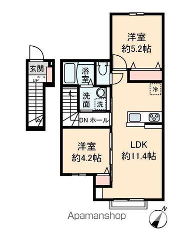 トレフォリオ(2LDK/2階)の間取り写真