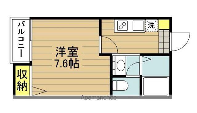 ラフィーナ北戸田(1K/1階)の間取り写真