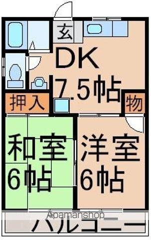 新村ハイツ(2DK/3階)の間取り写真