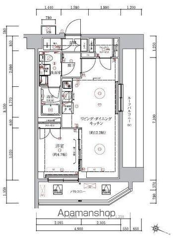 ベルシード板橋本町プレミアⅡ(1LDK/6階)の間取り写真