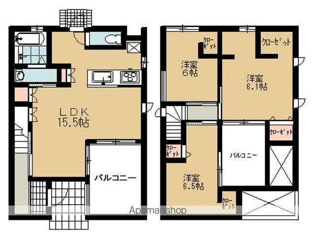 予讃線 今治駅 徒歩15分 2階建 築14年(3LDK)の間取り写真