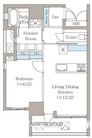 T-PLACE北斎ST(1LDK/6階)の間取り写真