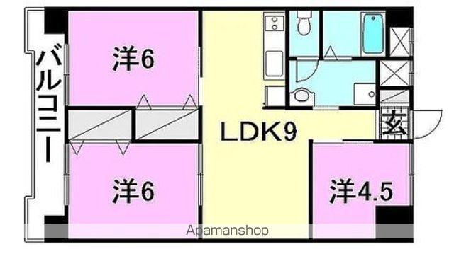 フェリオ市駅西Ⅰ(3DK/10階)の間取り写真