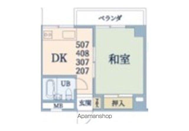 第2コーポリベラ(1DK/5階)の間取り写真