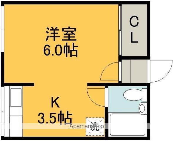 あさひハイツ(ワンルーム/1階)の間取り写真