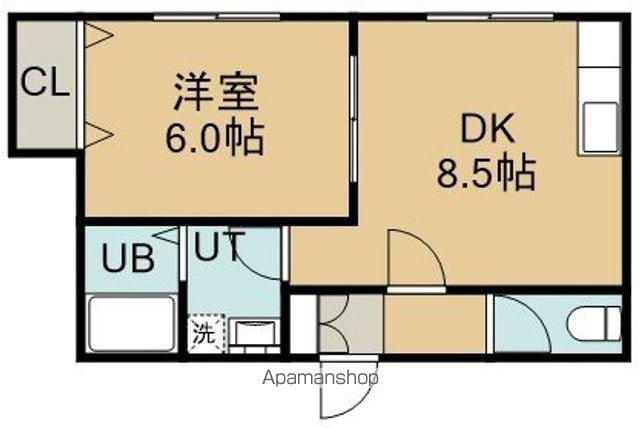アールズMB(1DK/1階)の間取り写真