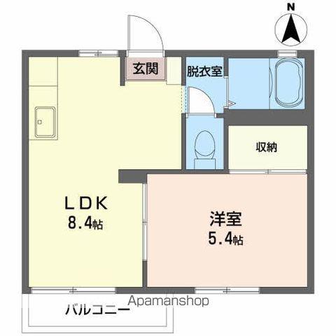 フレグランス小原田(1LDK/2階)の間取り写真