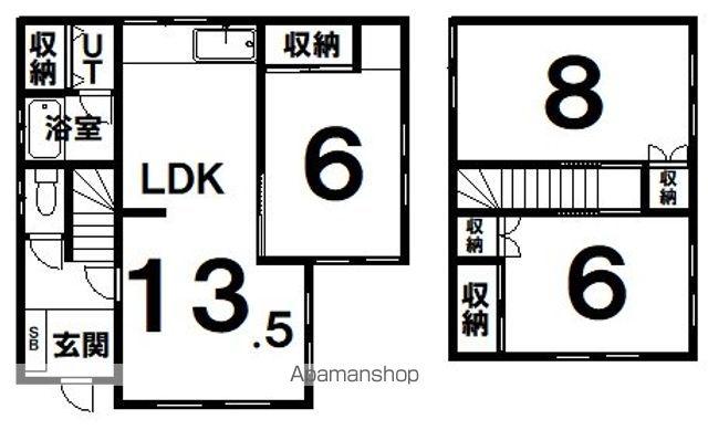 根室本線 新富士駅(北海道) 徒歩40分 2階建 築44年(3LDK)の間取り写真