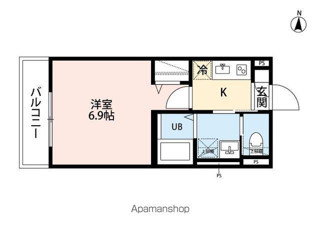 ROBOT HOME 前原Ⅱ(1K/1階)の間取り写真