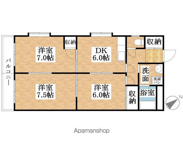 GREEN VIRA(3DK/2階)の間取り写真