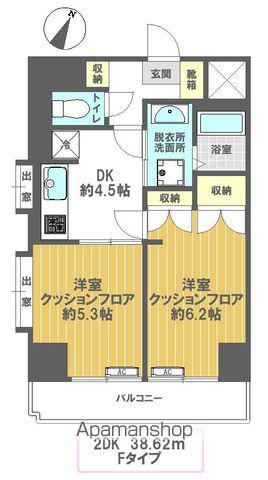 エマーレ新小岩(2K/10階)の間取り写真