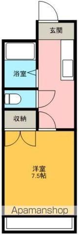 スカイパレス福島(1K/3階)の間取り写真