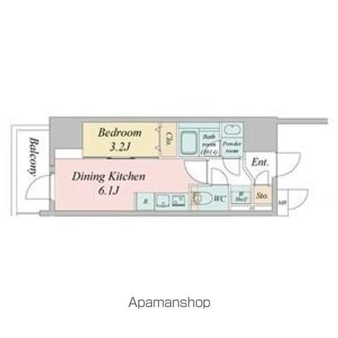 ルネフラッツ今池駅前サウス(1DK/11階)の間取り写真