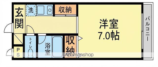 ハイツ若宮(1K/1階)の間取り写真