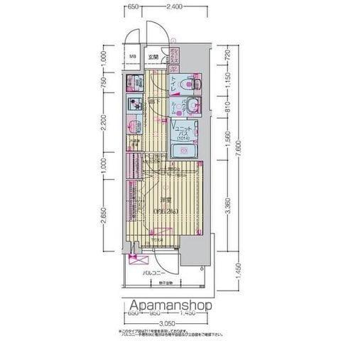 プレサンス上前津ディアシス(1K/8階)の間取り写真