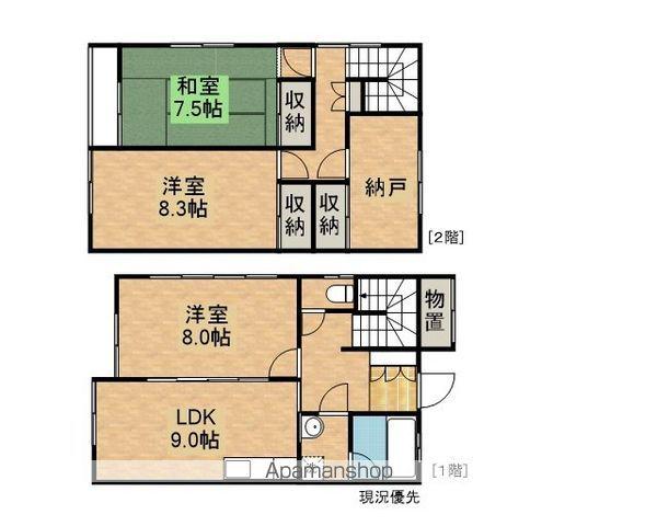 ベルウッドE(3LDK/1階)の間取り写真