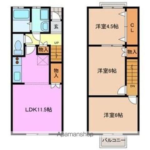 メゾネット２１(3LDK)の間取り写真
