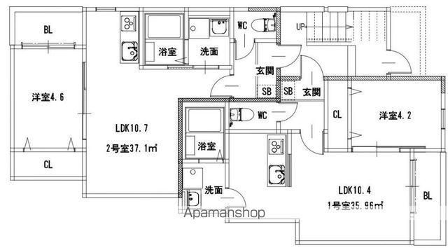 クリーク春日(1LDK/3階)の間取り写真