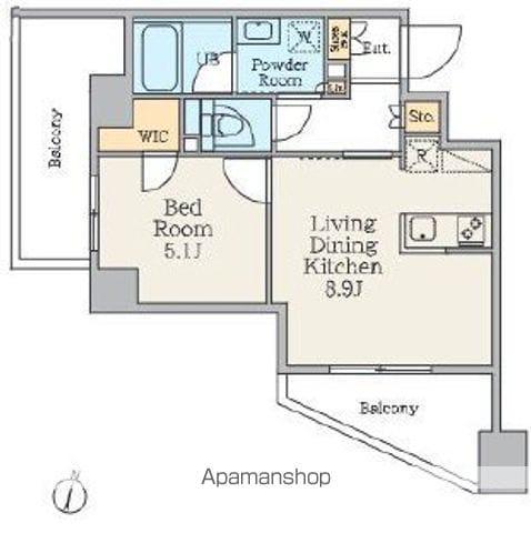 クレストコート中板橋(1LDK/7階)の間取り写真