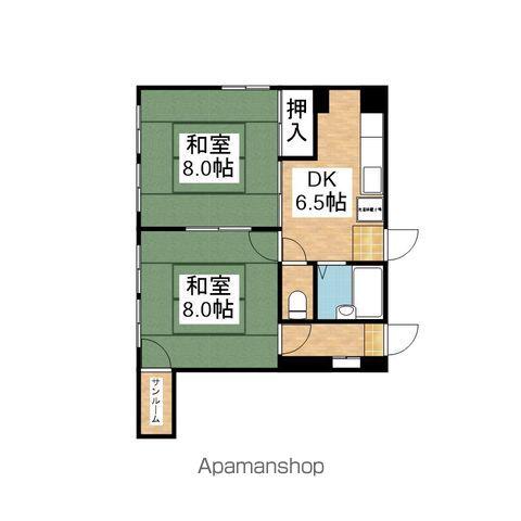 第1小島ビル(2DK/4階)の間取り写真