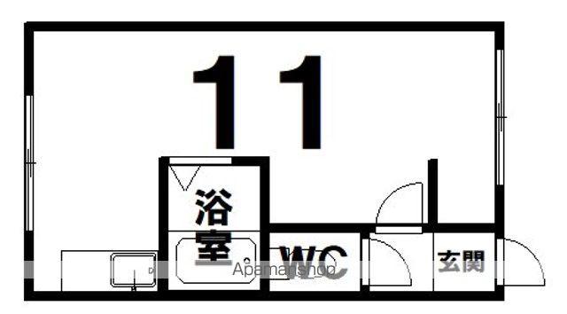 パークサイドQ(ワンルーム/4階)の間取り写真