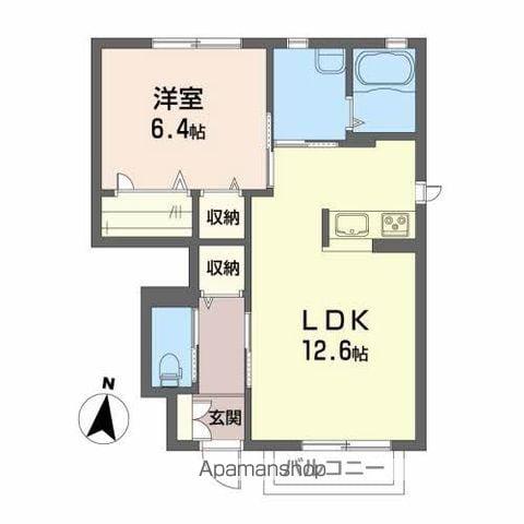 コーポ・フォーレストⅢ(1LDK/1階)の間取り写真