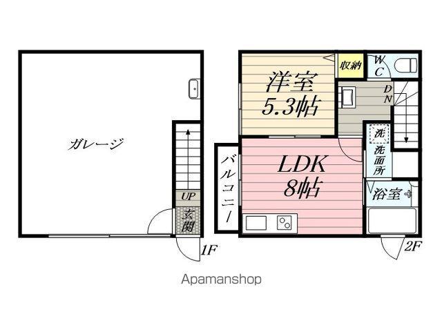 ＳＰＣガロワ基地Α(1LDK)の間取り写真