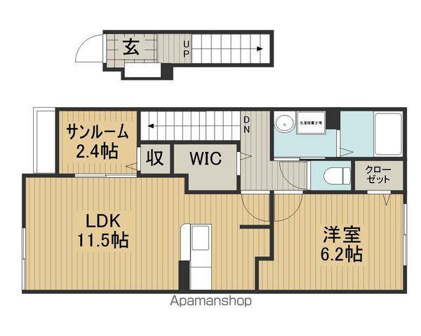 アルペン ディアハイツ(1LDK/2階)の間取り写真