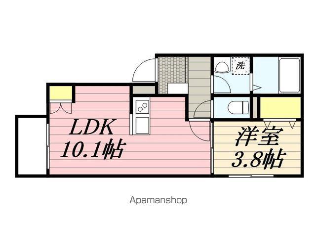 サニーガーデン皿山(1LDK/3階)の間取り写真