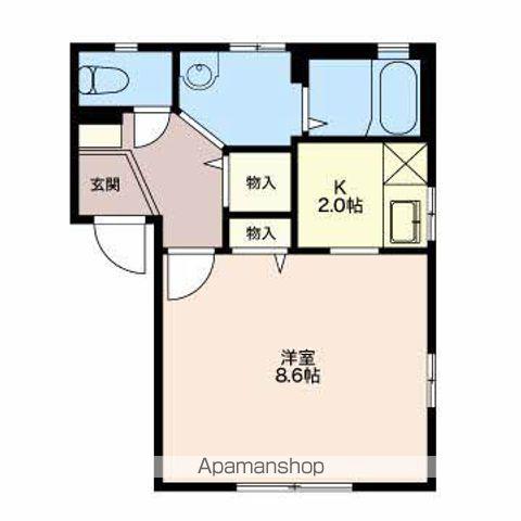 フェアハウスあずさAB(1K/1階)の間取り写真