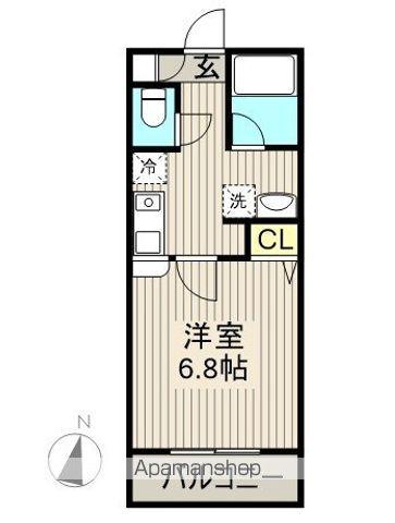 アマービレスト(ワンルーム/1階)の間取り写真