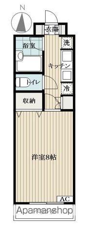 ZINハイツ(1K/1階)の間取り写真