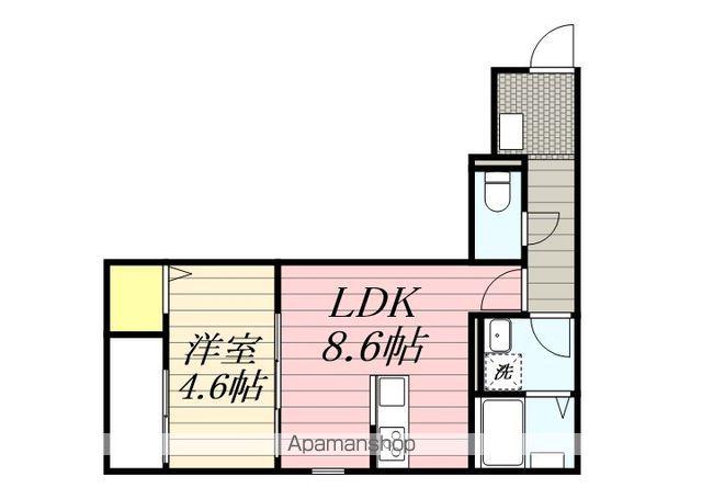 グランレーヴ井尻(1LDK/3階)の間取り写真