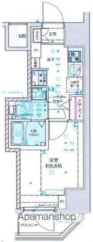 GENOVIA西千葉Ⅱ(1K/10階)の間取り写真