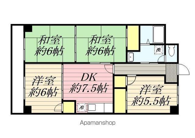 INSURANCE BLDG.XⅥ(4DK/1階)の間取り写真