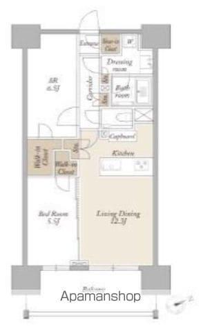 LIGHT TERRACE 新宿御苑(1SLDK/3階)の間取り写真