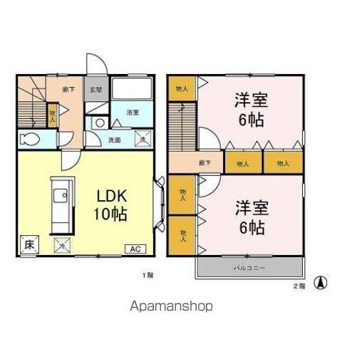 ルミエール　Ｃ(2LDK)の間取り写真
