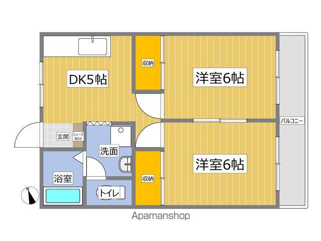 グランドハイツコクボ(2K/4階)の間取り写真