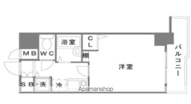 トーシンフェニックス日本橋人形町(1K/2階)の間取り写真