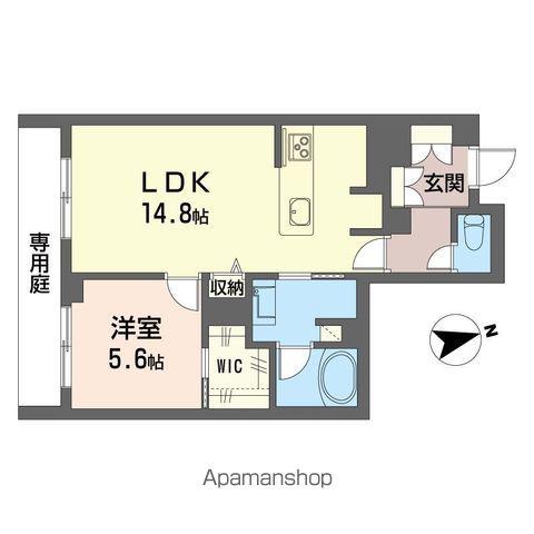 ソフィーガーデン(1LDK/1階)の間取り写真