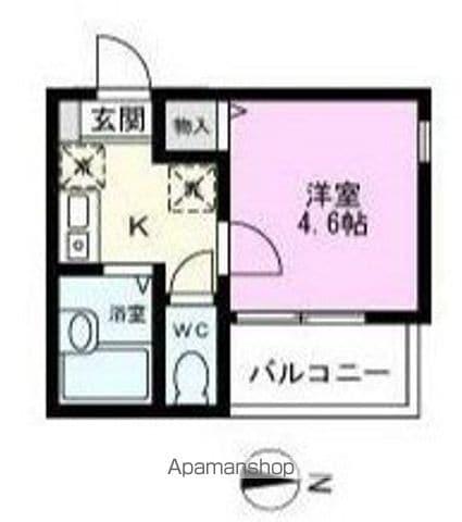 メルディア柴又B(1K/1階)の間取り写真