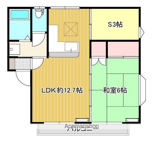 K.コート(1SLDK/1階)の間取り写真