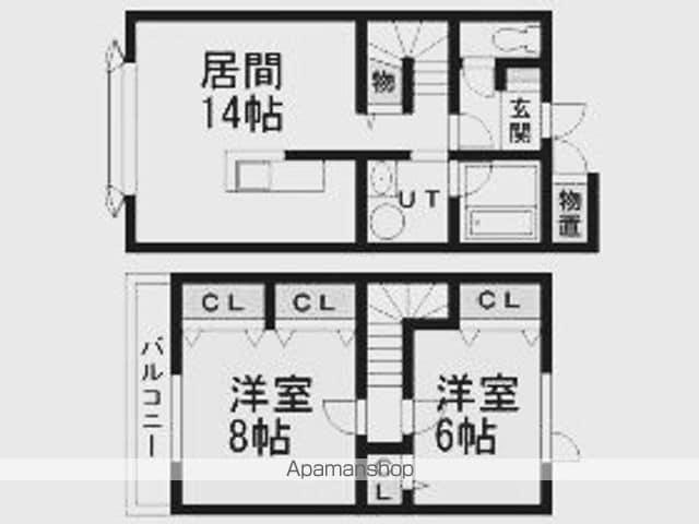 エルメゾン(2LDK)の間取り写真